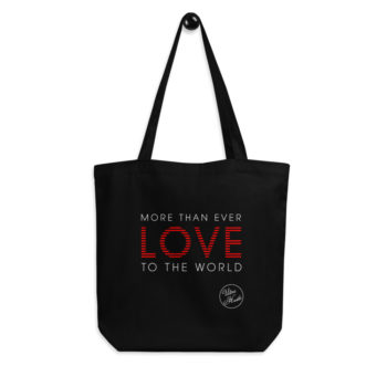 love to the world long sleeve tote bag